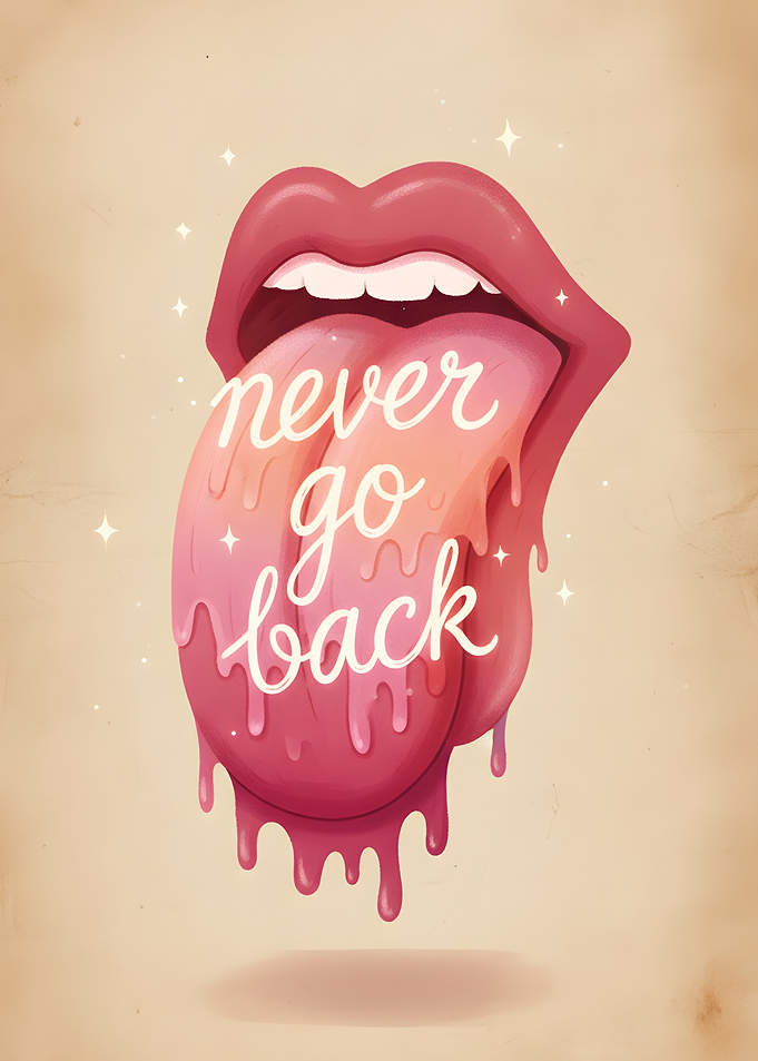 Lips and Tongue with Text
