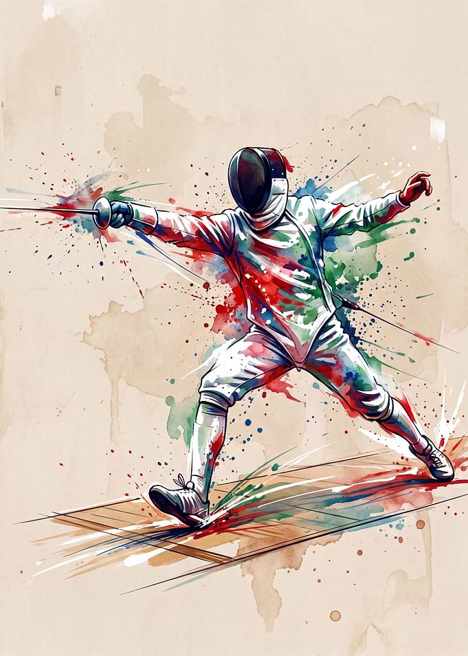 Fencer in Action