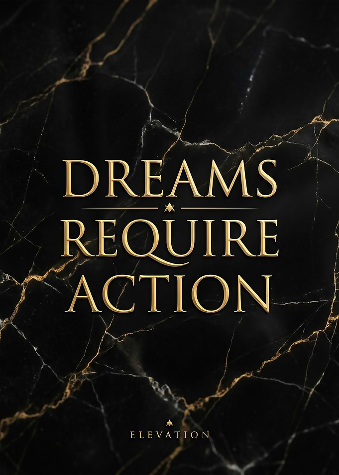 Dreams Require Action Text Art
