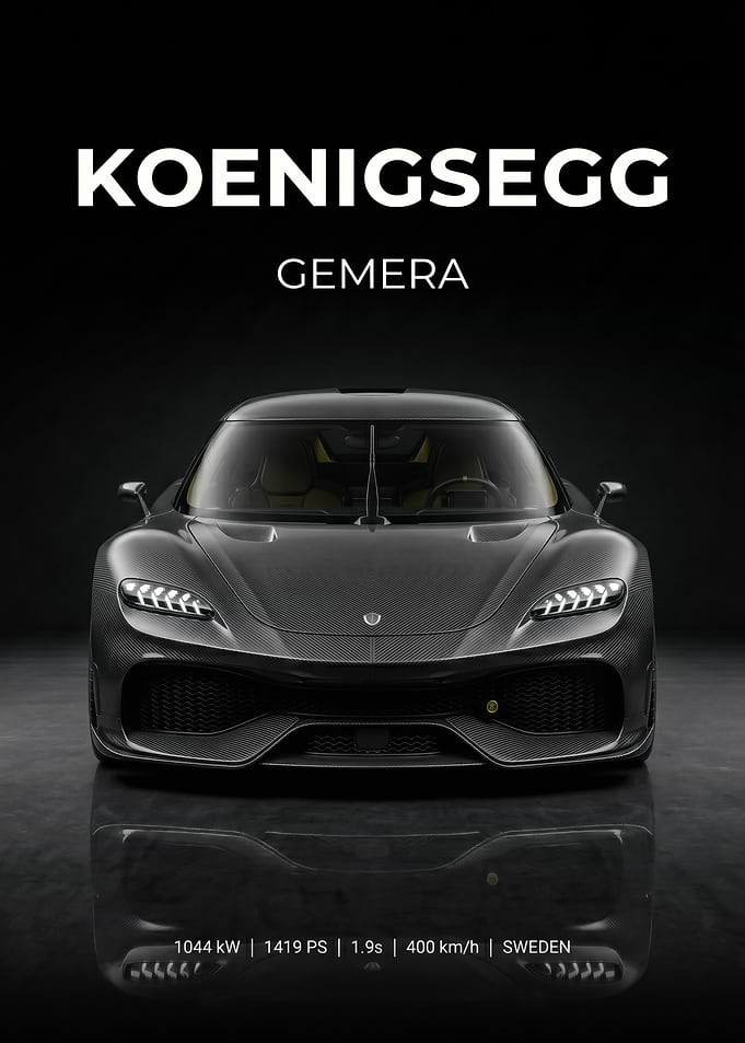 Koenigsegg Gemera Hypercar poster