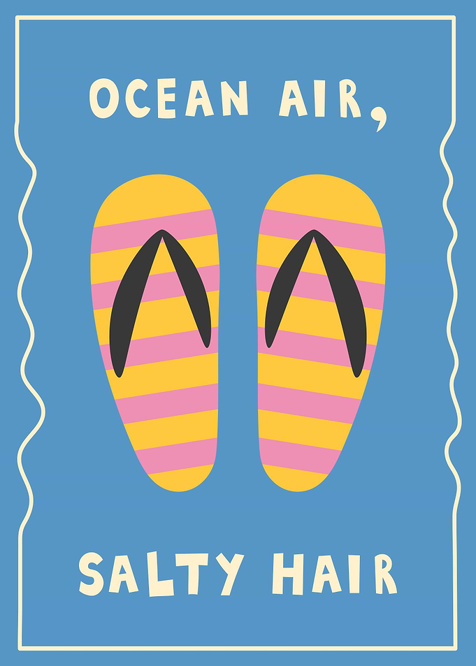 Ocean Air Salty Hair Flip Flops