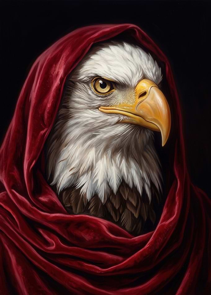Eagle in Red Hood