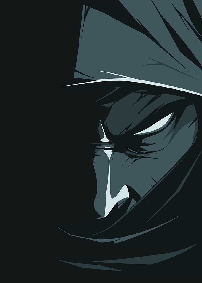 Dark Anime Character Portrait