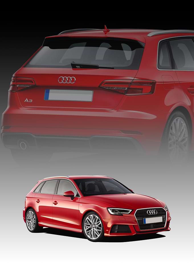 Red Audi A3 Sportback