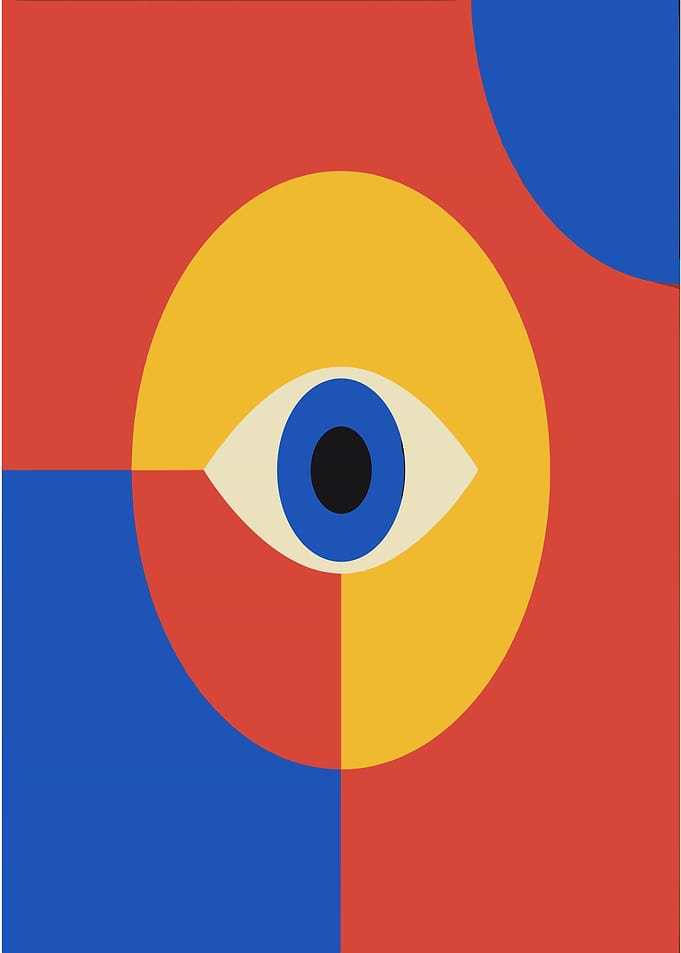 Abstract Eye Geometric Design