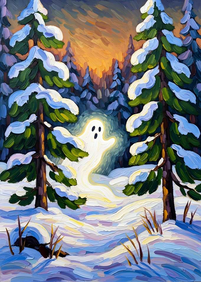 Ghost in a Snowy Forest