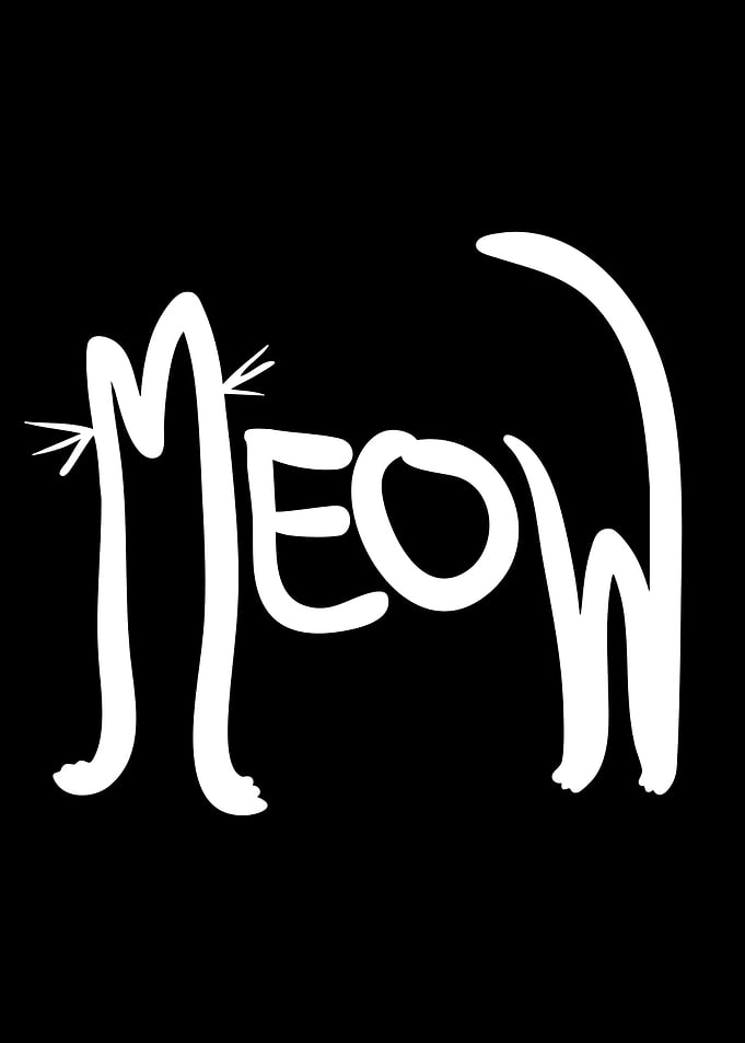 Meow Cat Text Art