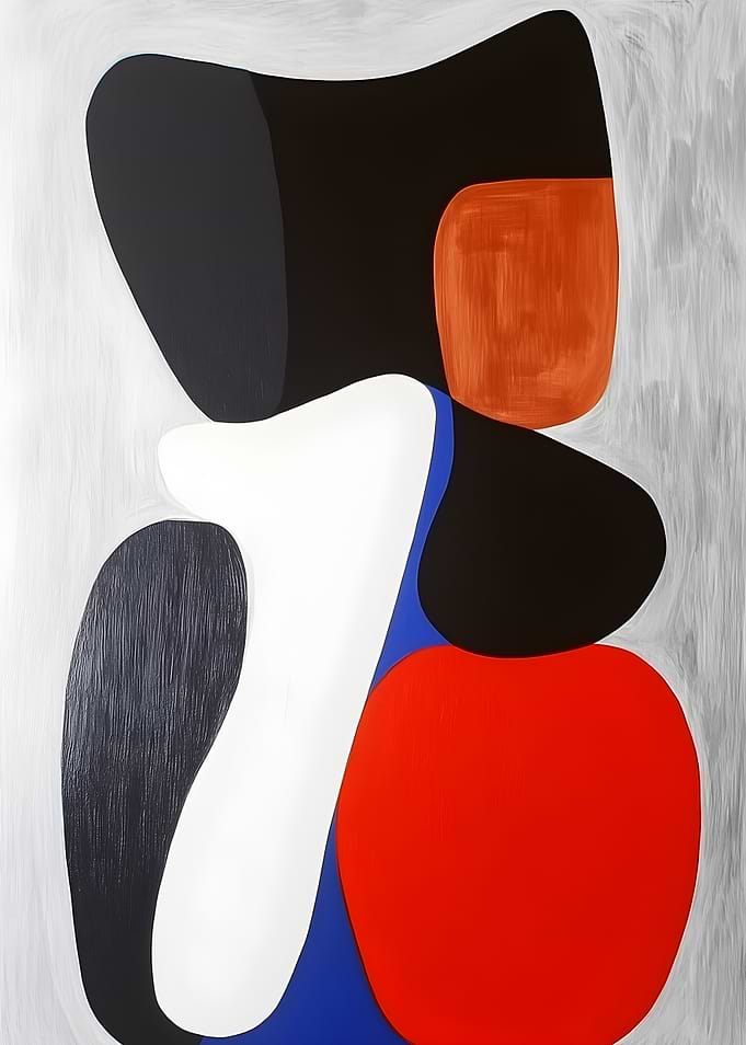 Abstract Composition with Bold Shapes