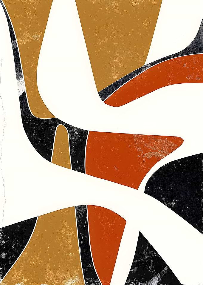 Abstract Mid-Century Modern Art