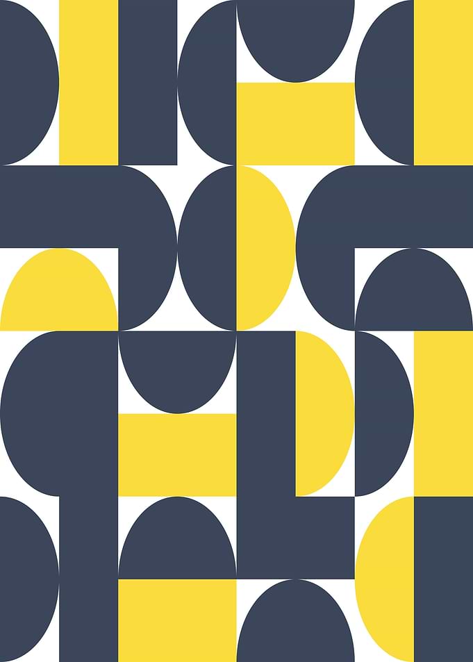 Geometric Pattern with Circles and Rectangles
