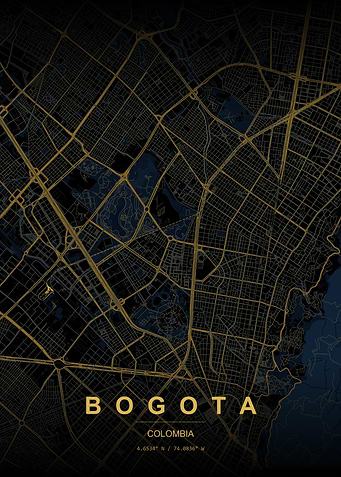 Bogota Colombia Map Art