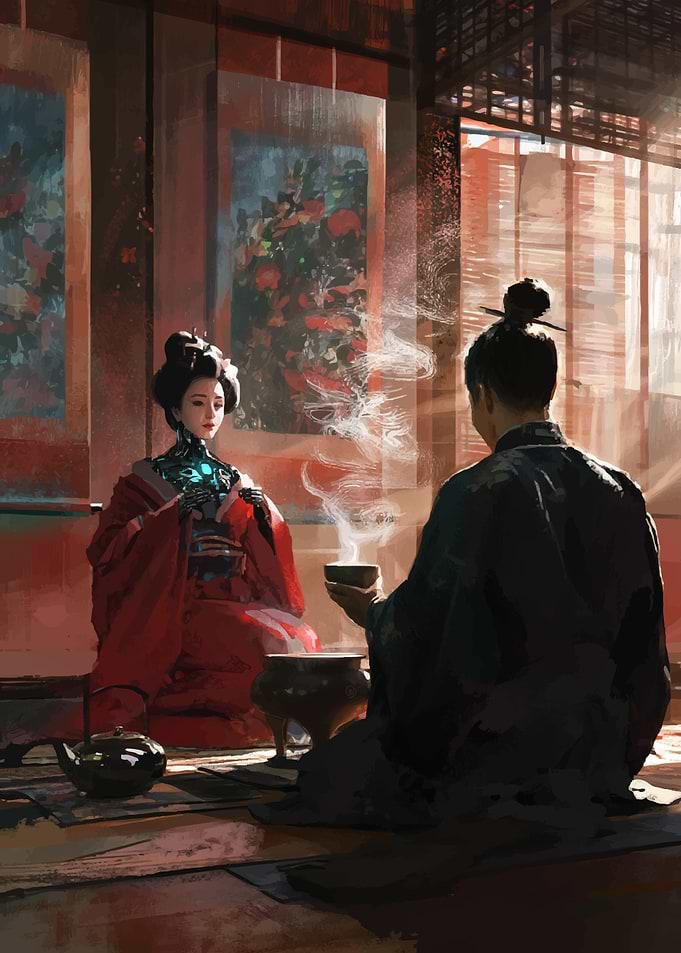Futuristic Geisha Tea Ceremony