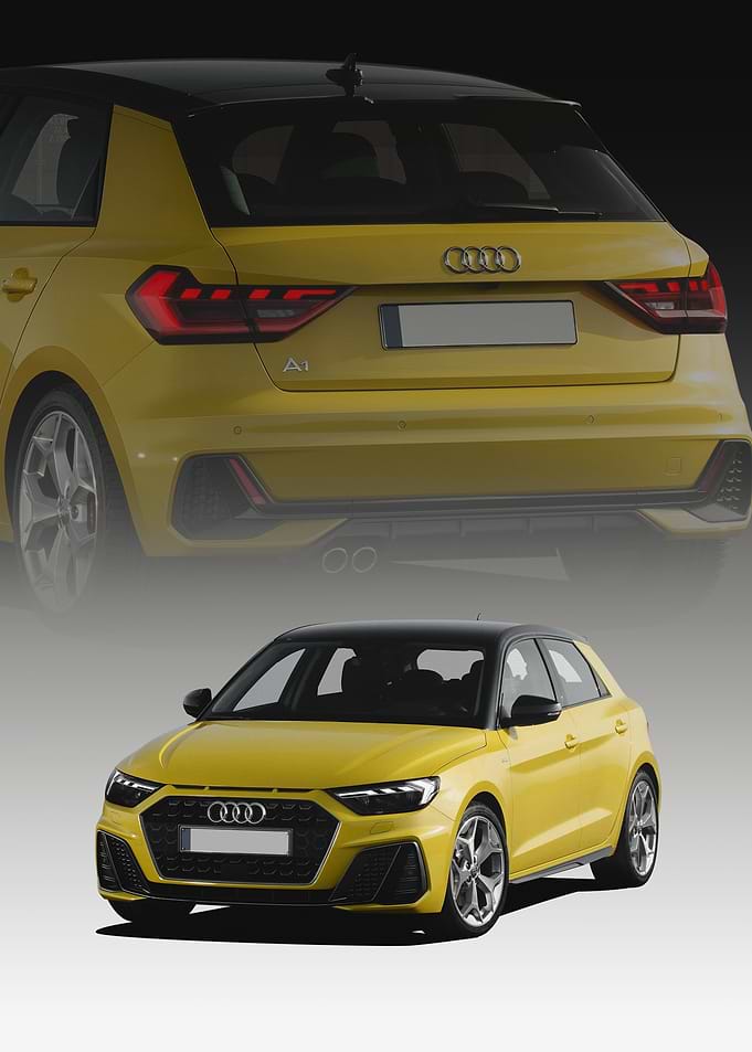 Yellow Audi A1 Sportback
