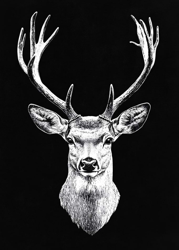 Detailed Stag Portrait