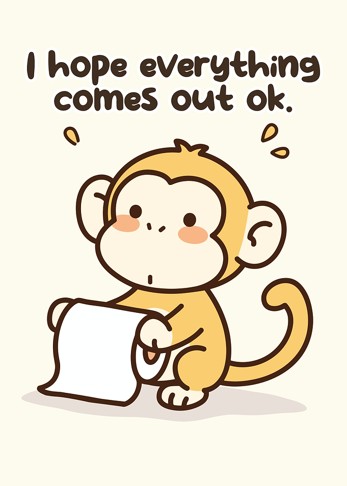 Cute Monkey with Toilet Paper