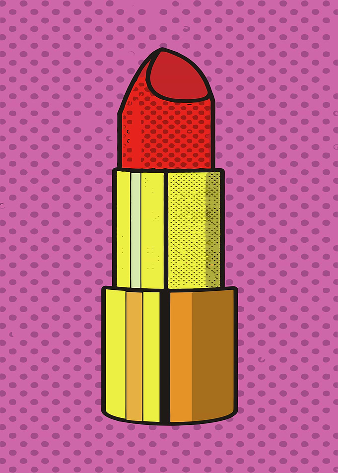 Pop Art Lipstick Illustration