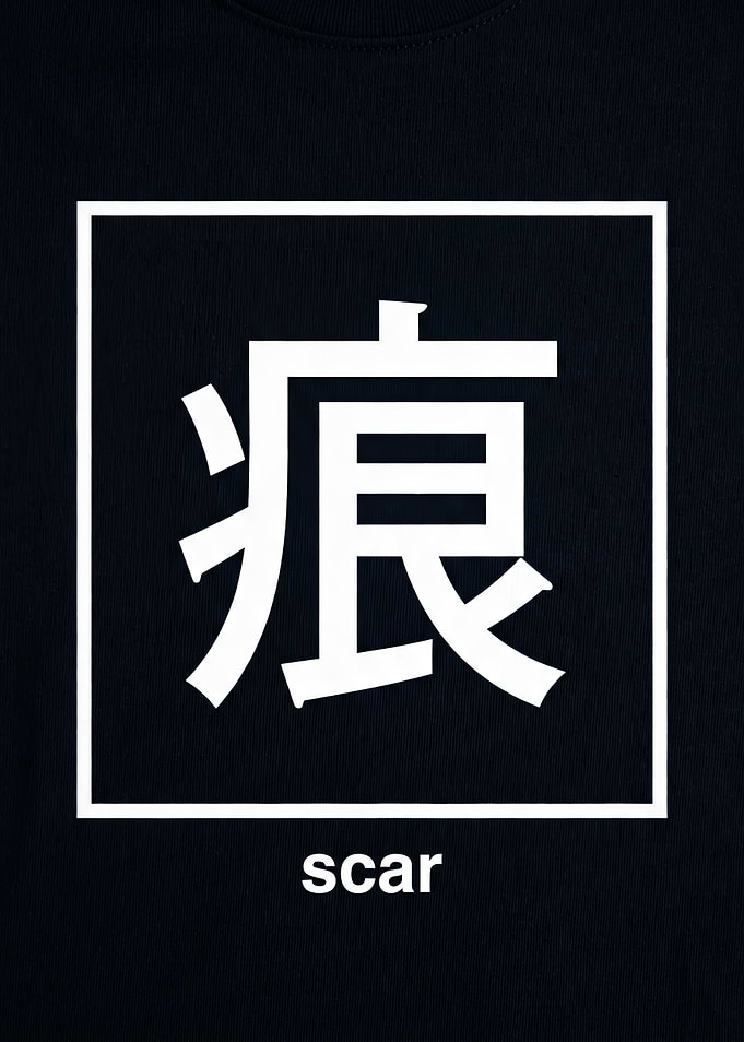 Japanese Kanji Scar Symbol