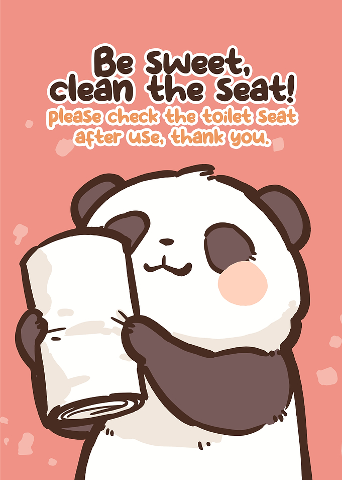 Cute Panda Holding Toilet Paper