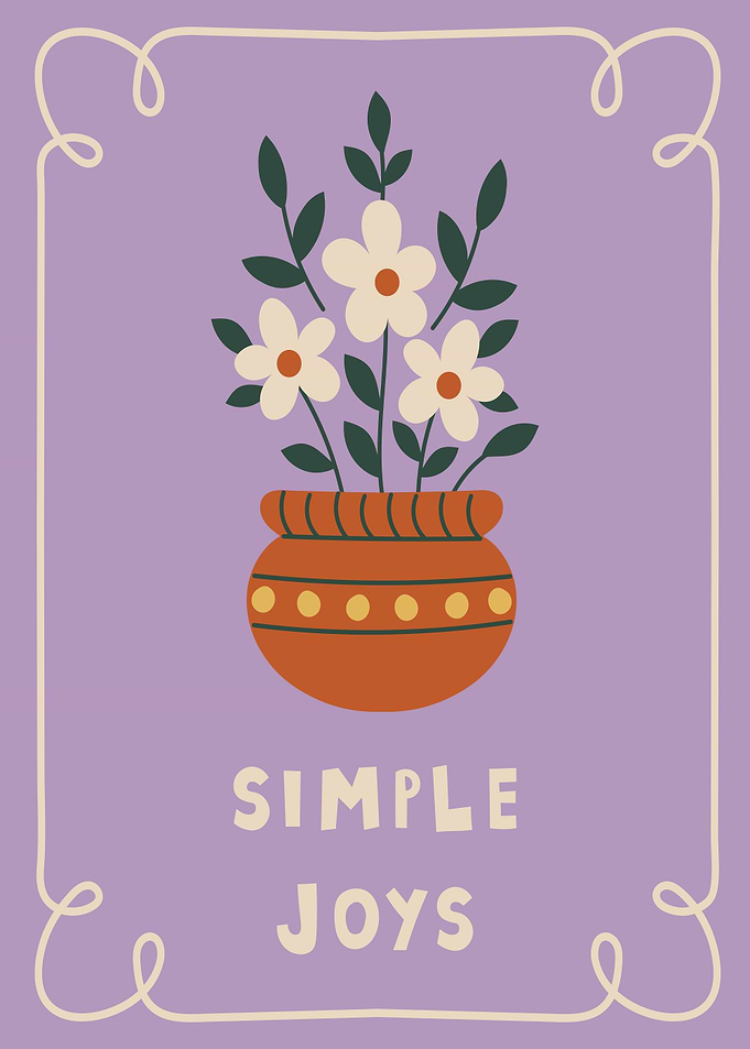 Simple Joys floral illustration