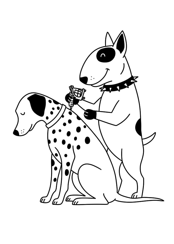 Dogs Tattooing Each Other