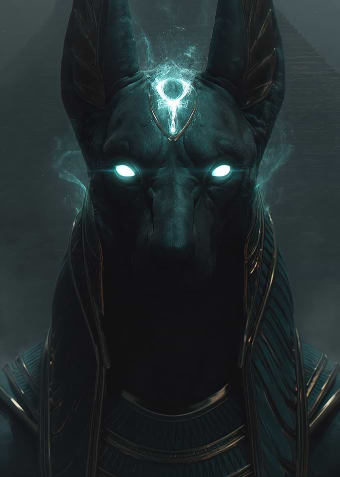 Anubis with Ankh Symbol