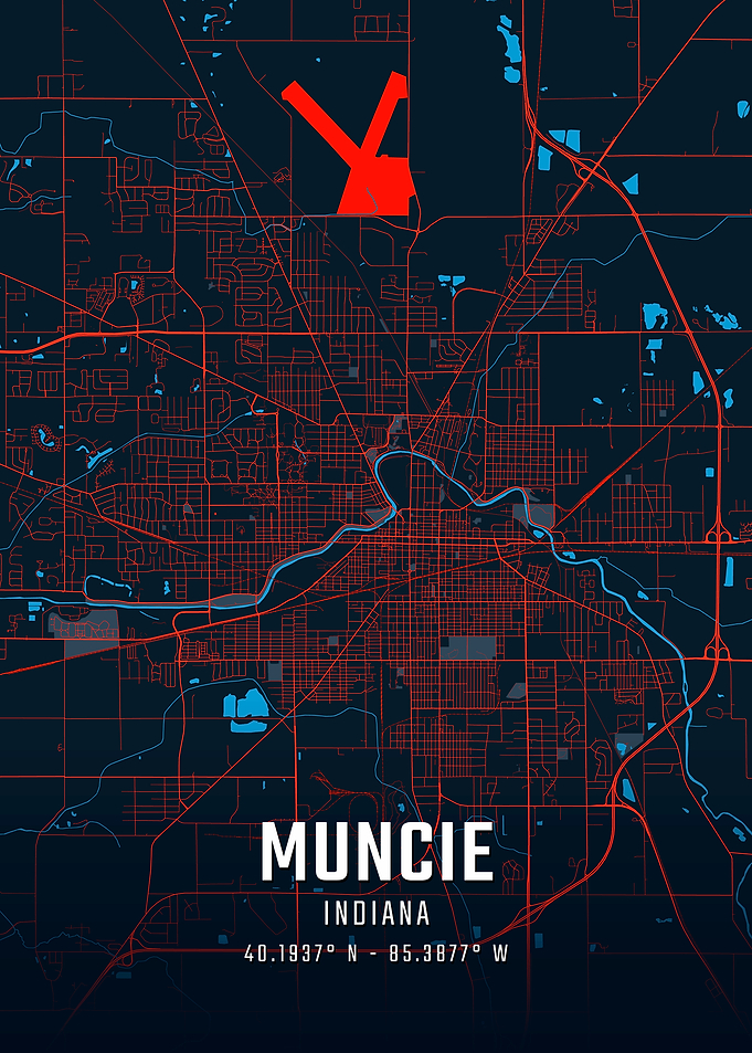 Muncie Indiana City Map