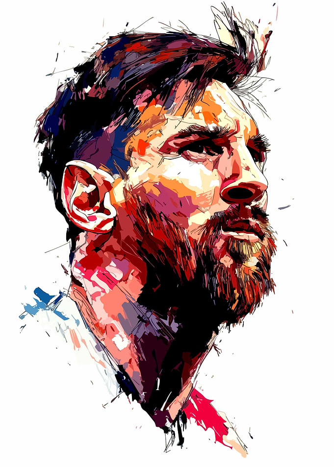Lionel Messi Pop Art Portrait