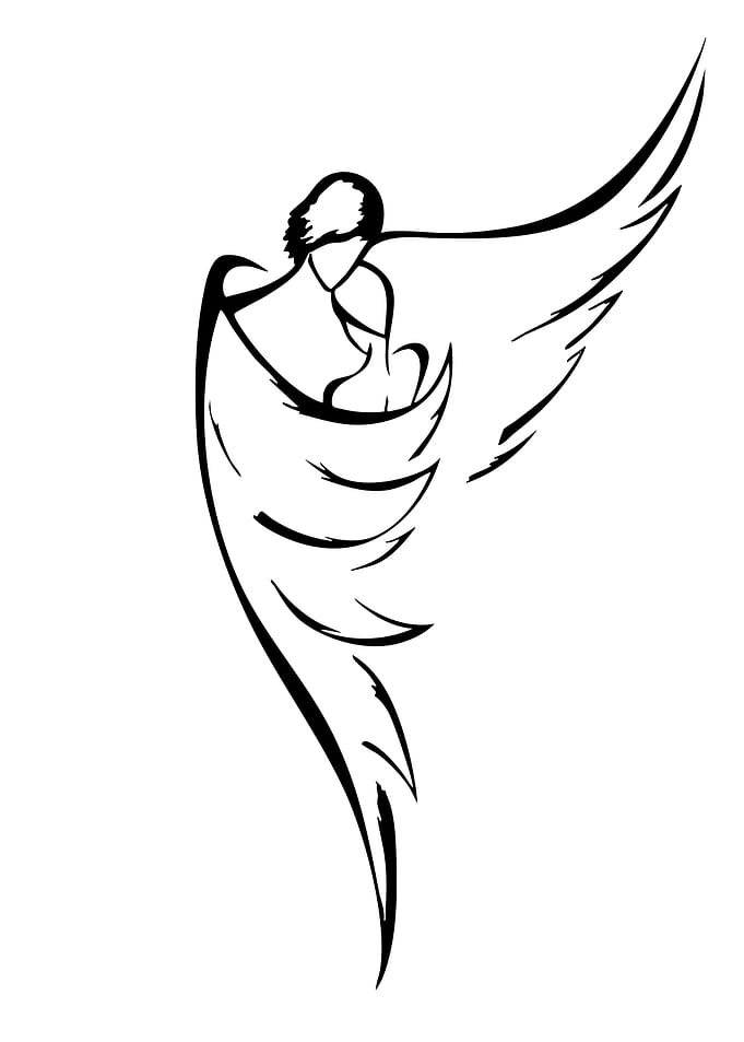 Abstract Angel with Wings