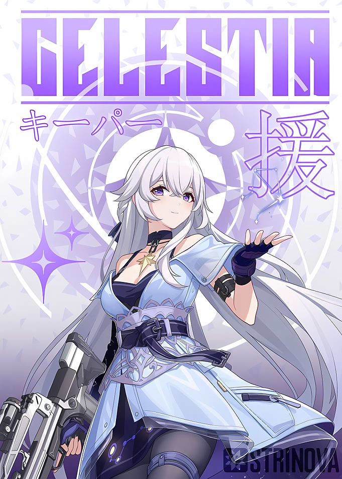 Celestia Anime Character with Gun