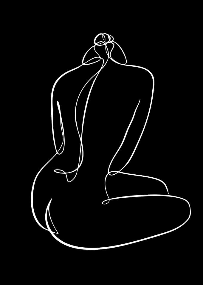 Minimalist Line Art of a Woman