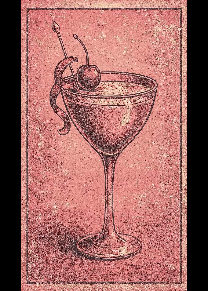 Vintage Cocktail Illustration