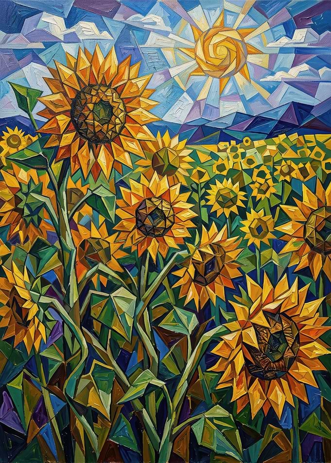 Vibrant Sunflower Field Under a Sunny Sky