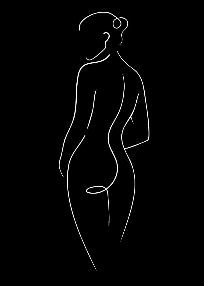 Minimalist Line Art of a Woman