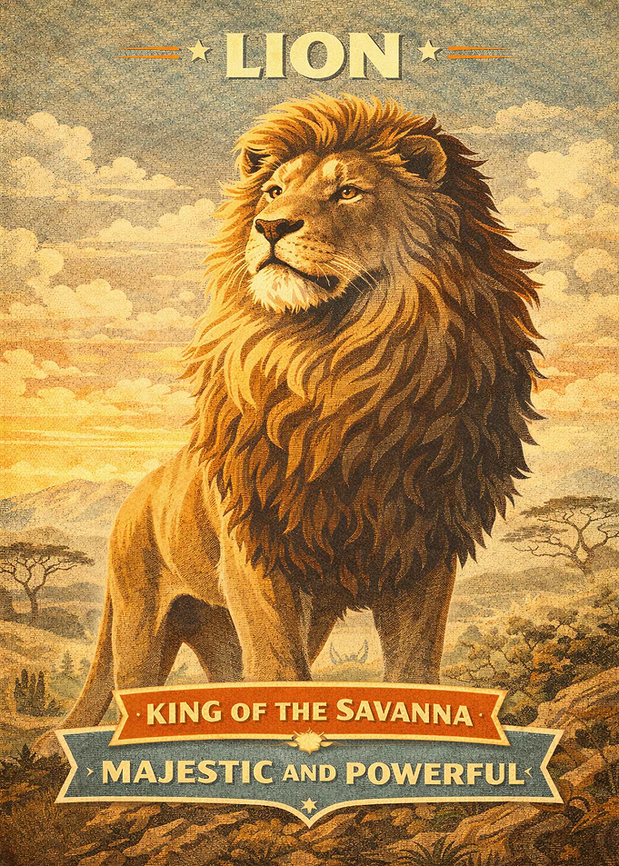 Majestic Lion King of the Savanna