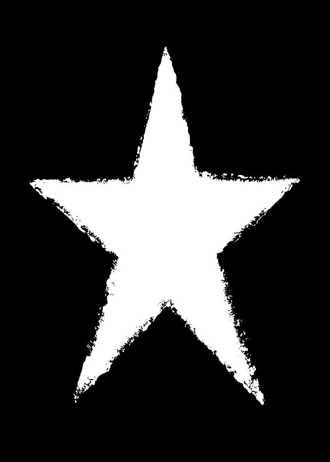 White Star on Black Background