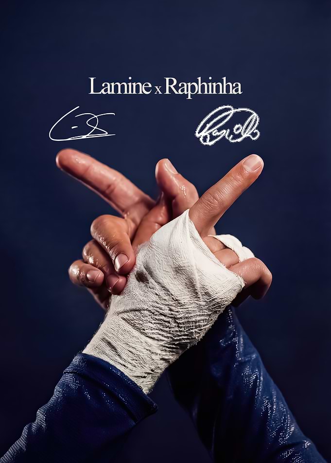Lamine x Raphinha Handshake