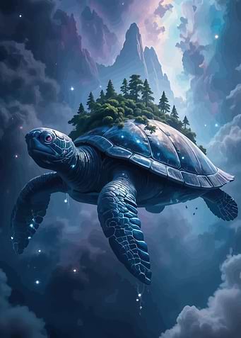 Cosmic Turtle Island in the Clouds