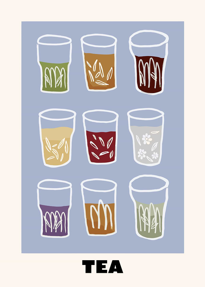 Assortment of Teas in Glasses