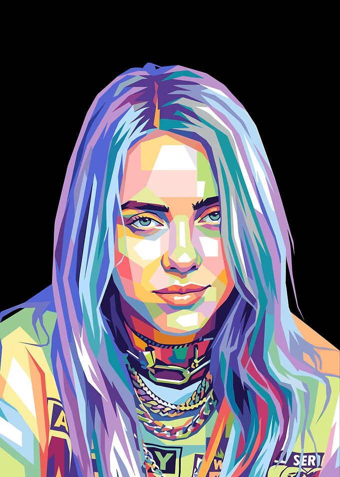 Billie Eilish Pop Art Portrait