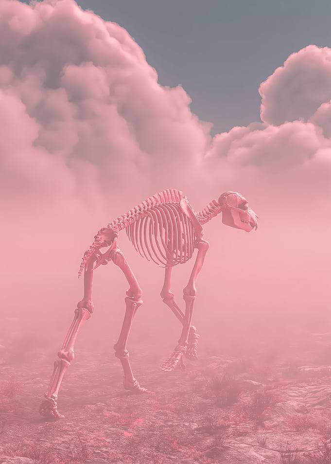 Skeleton in Pink Fog