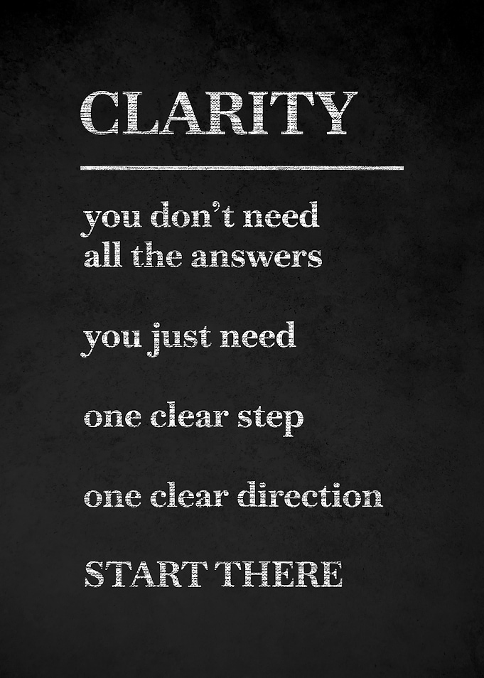 Clarity Motivational Quote