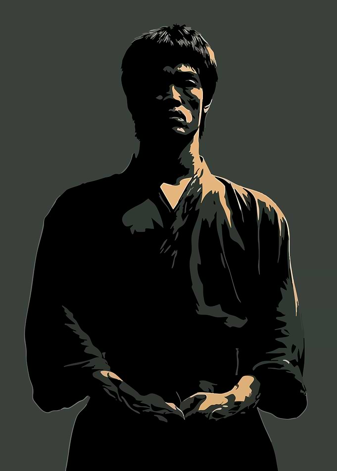 Bruce Lee in Dramatic Lighting