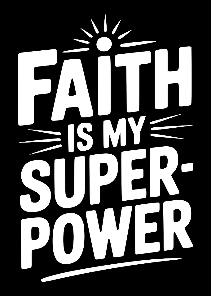 Faith is my superpower text art