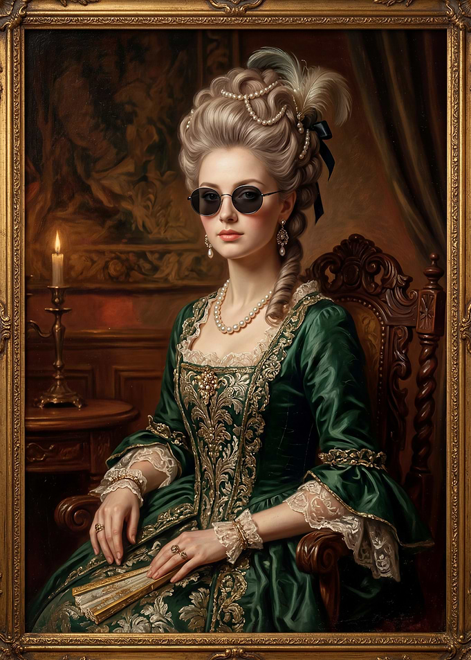 Vintage Portrait Wall Art with Modern Twist