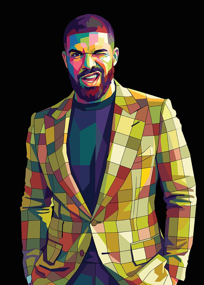 Drake Pop Art Portrait