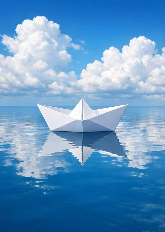 Paper boat Landscape