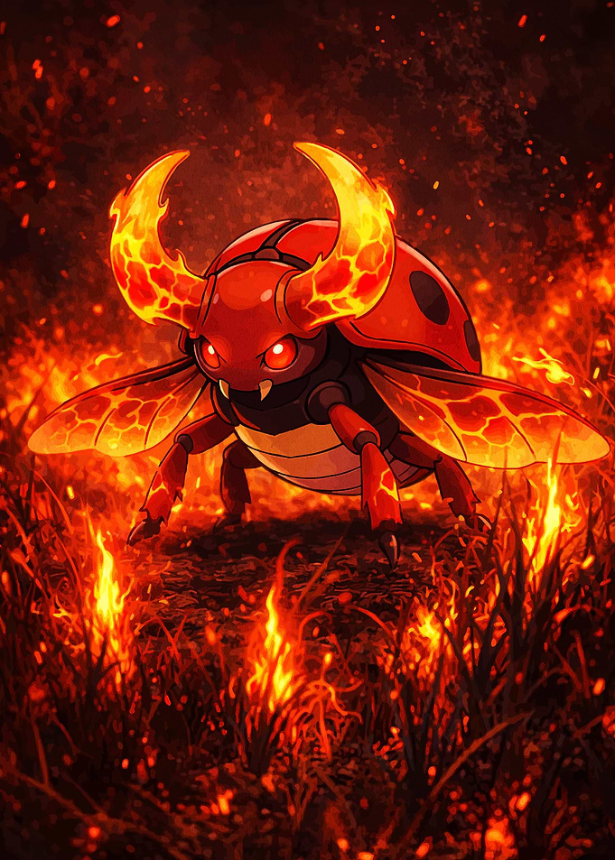 Fiery Ladybug Creature
