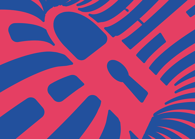 Abstract Security Technology Blue and Pink Lock Pattern