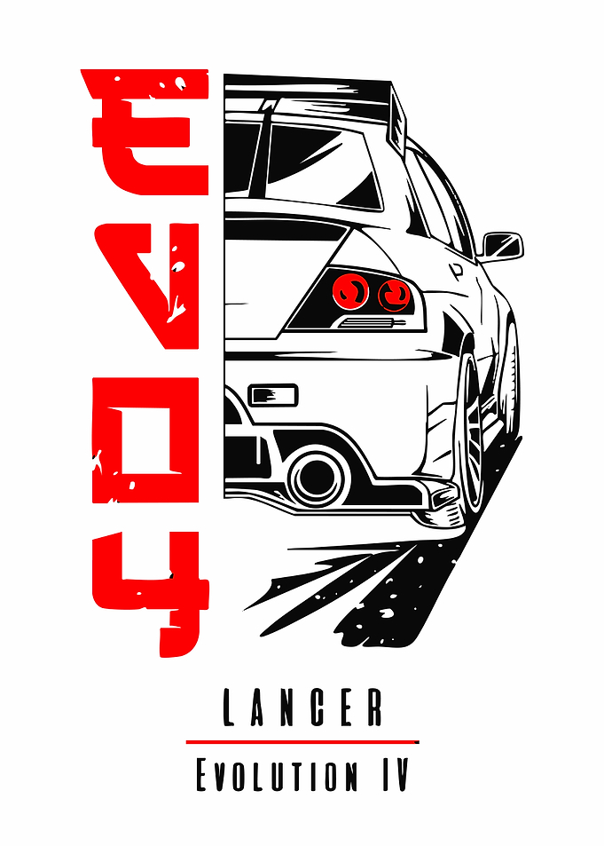 Mitsubishi Lancer Evolution IV Car Art