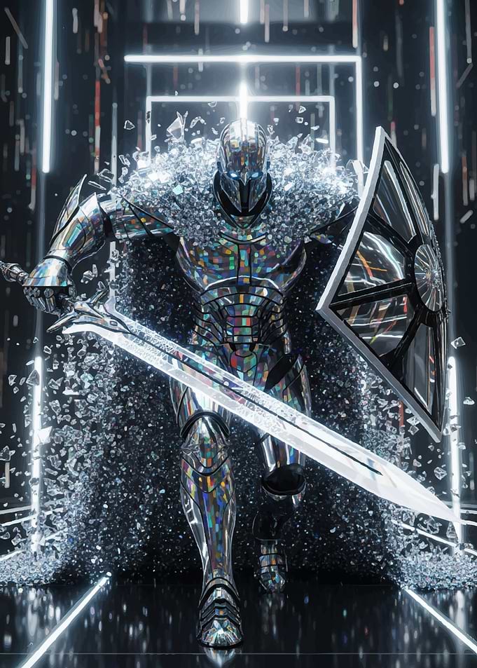 Crystal Knight with Sword and Shield